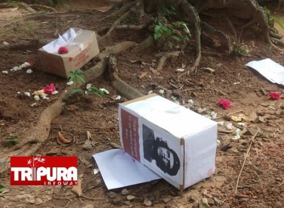 Miscreants destroyed Ernesto Che Guevara's photos at AD Nagar, Charipara Nabadiganta area 